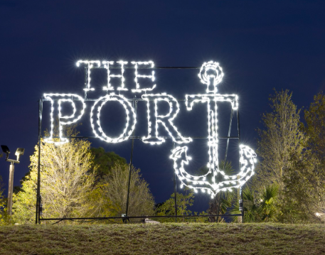 The Port District anchor holiday display