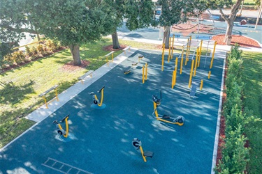 Sportsman's Park fitness stations aerial