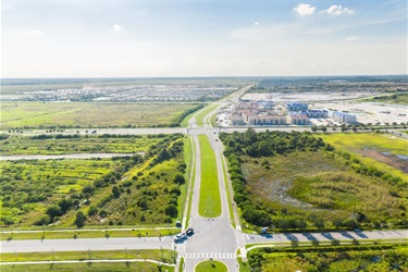 City Electric looking west, showing apartments and residential area