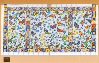 Butterfly Mosaic Wall Tiles by Anita Prentice