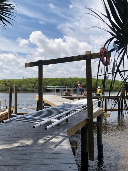 Landing from tree out to main span (3/31/20)