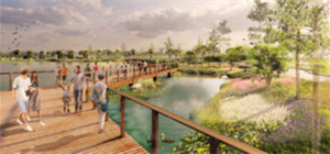 The Port Concept boardwalk over river