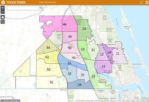 Police Zones GIS map