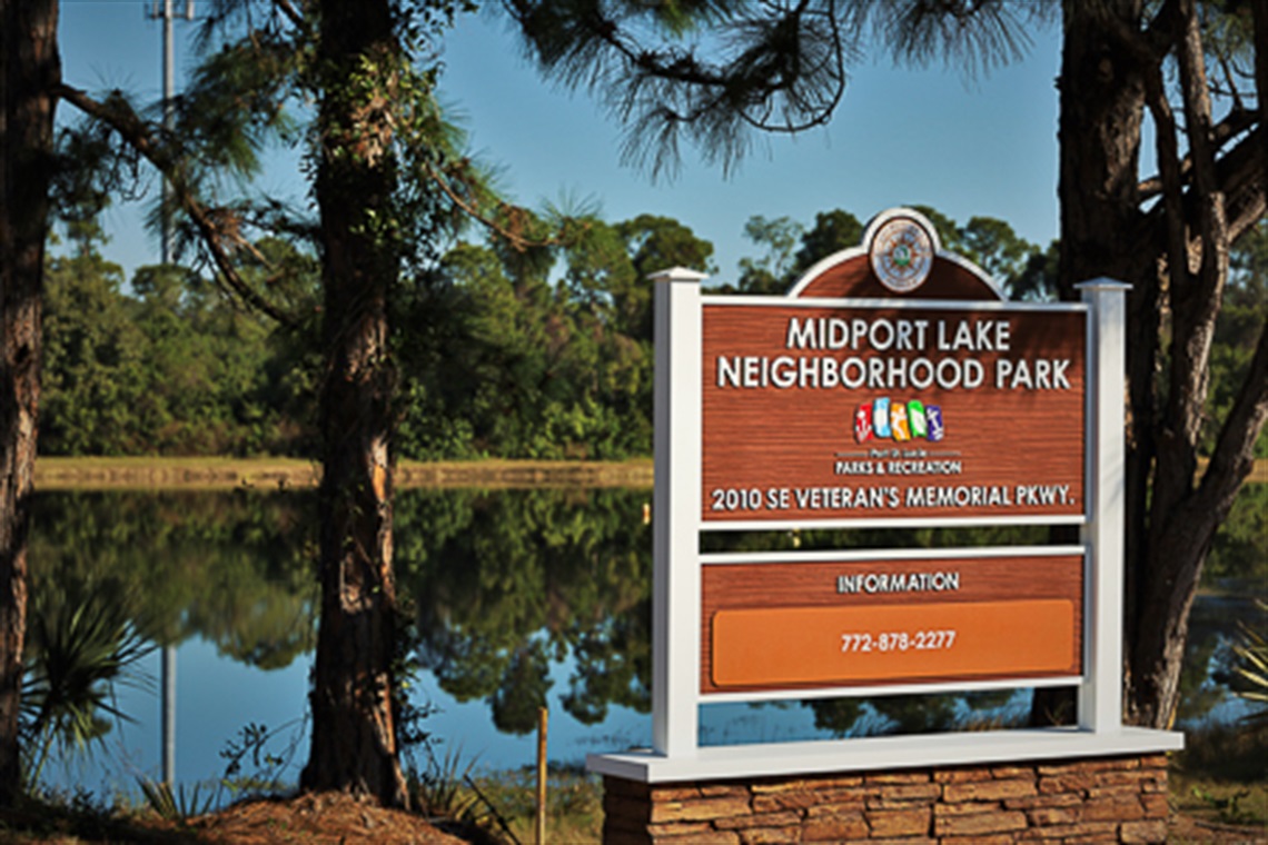 Midport Lake Entrance Sign