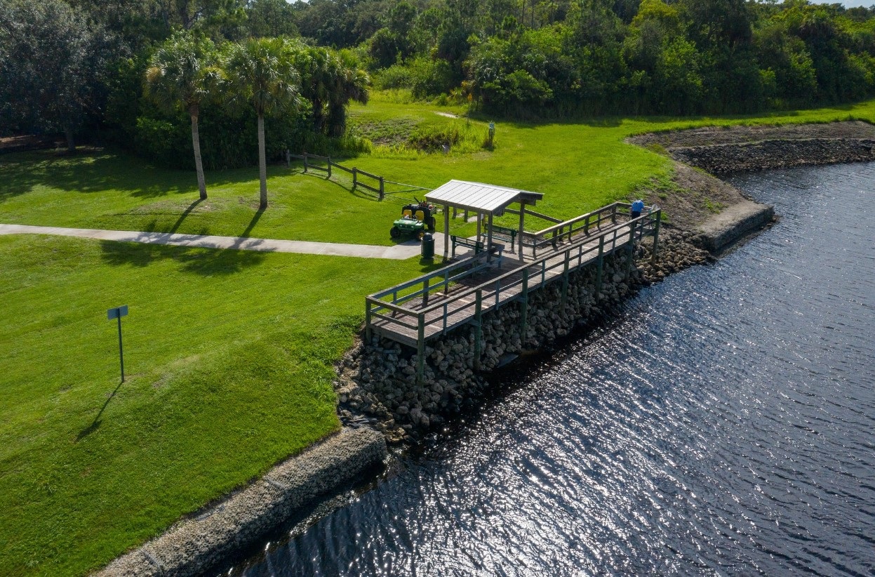 Oak Hammock Park aerial of observation deck