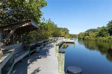 Veterans Park at Rivergate boardwalk boat ramp side