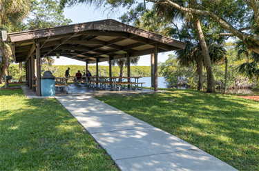 Veterans Park at Rivergate pavilion