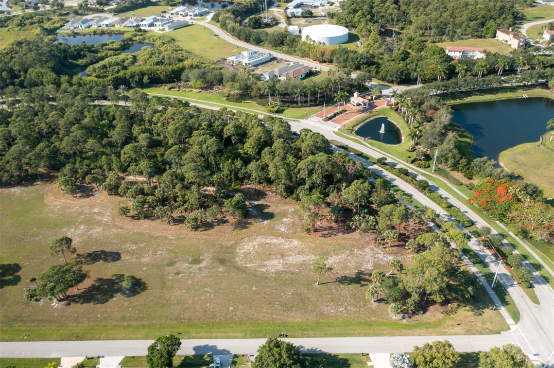 Wilderness Park aerial after vegetation removal with streets view