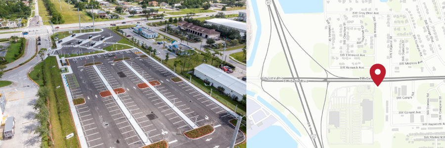 Jobs express terminal park and ride lot map