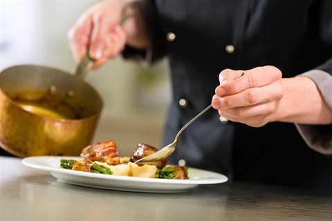 chef plating meal