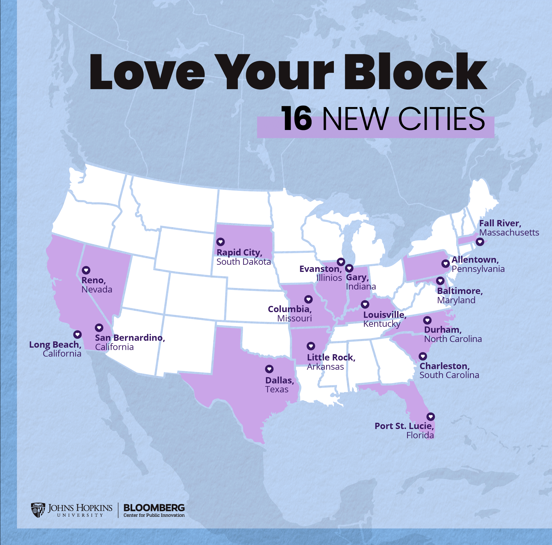 Love Your Block 2024 US map