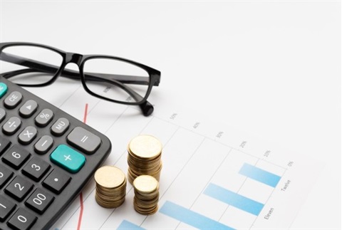 image of eye glasses and Keyboard