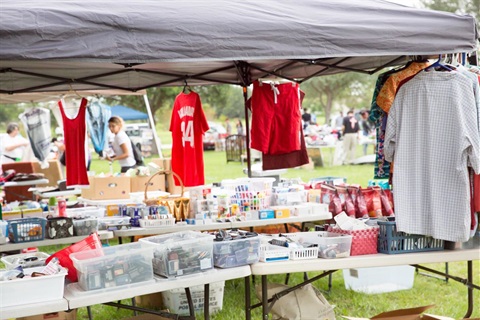 Assortment of garage sale items