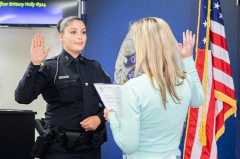 police officer swearing in