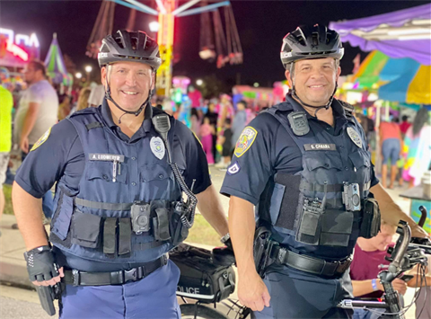 Bike Patrol unit officers at an event