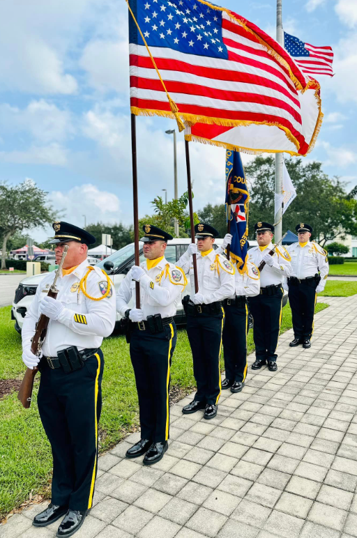 Honor guard in formation